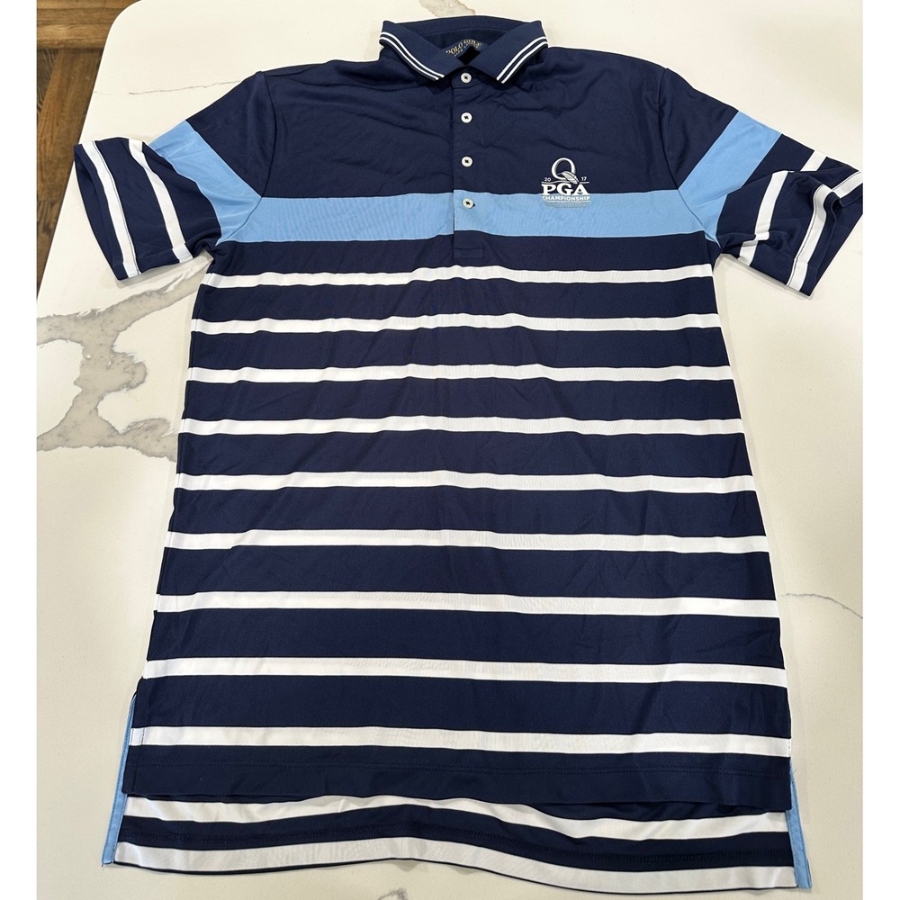 Polo Golf Ralph Lauren Mens 2017 PGA Championship Quail Hollow Stripe‎ Polo